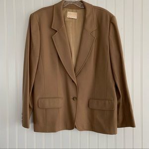 Pendleton VINTAGE two-button, tan blazer SIZE 14